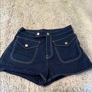 GAP Blue High Waist Denim Shorts